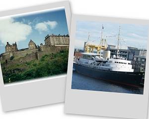 Royal Yacht and Edinburgh Castle